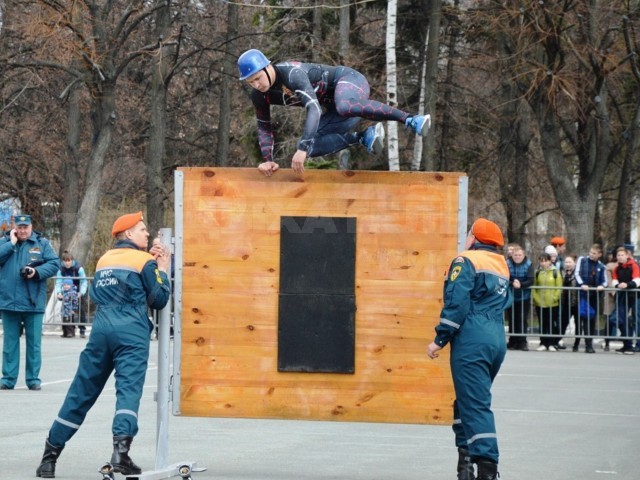 Показательное выступление спортсмена